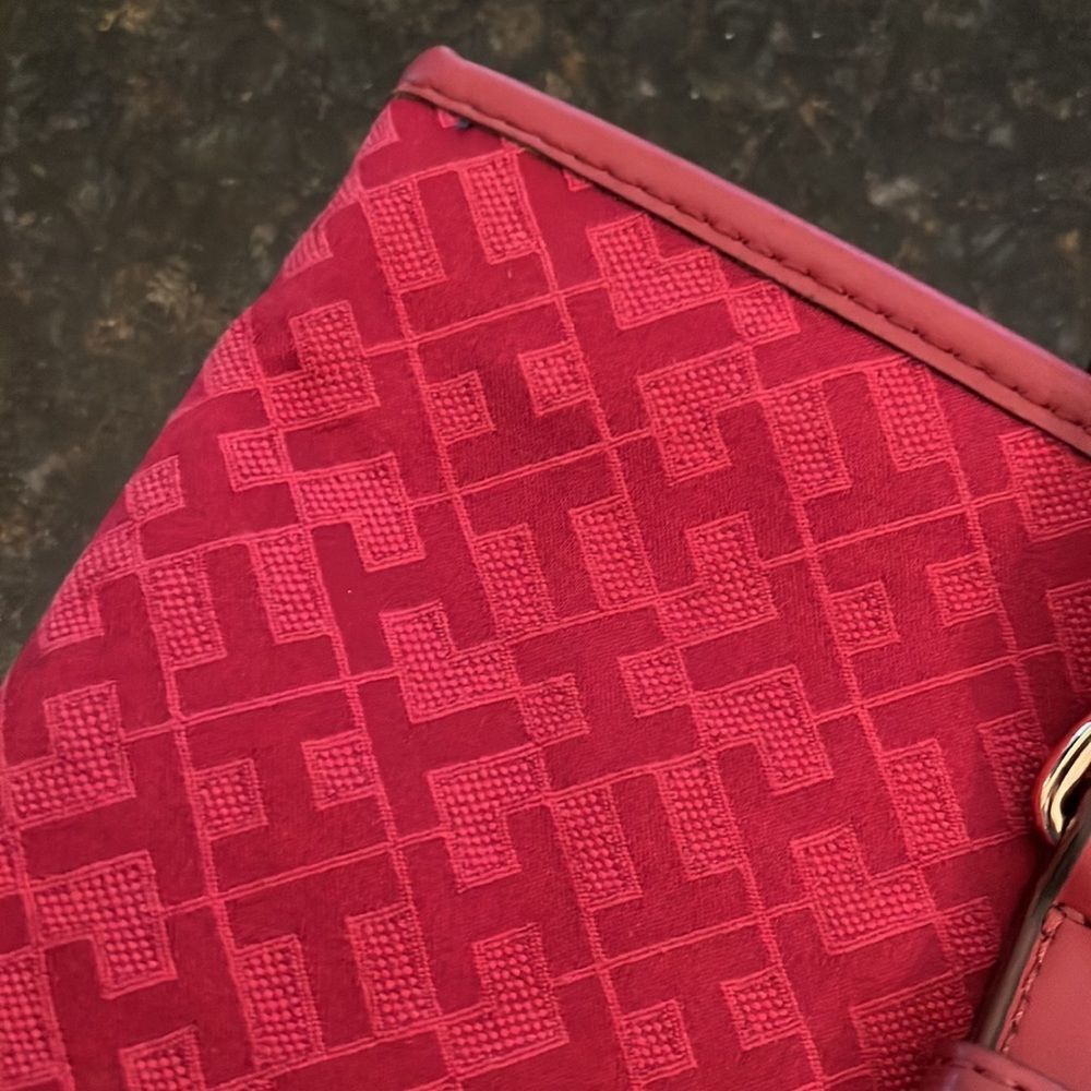 *Tommy Hilfiger* Ruby Red Monogram Shopper Handba… - image 8